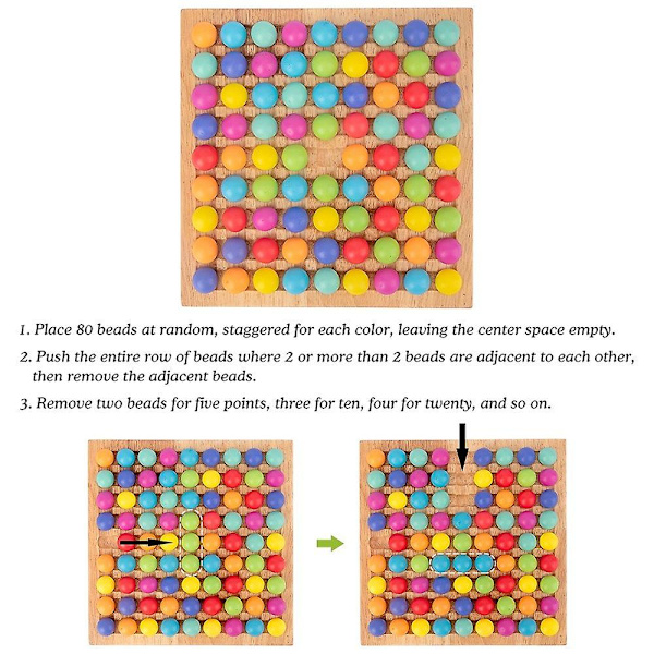 Färgglatt pusselspel i trä för barn - Logiskt spel - Smart spel - Pedagogisk leksak - Present till pojkar
