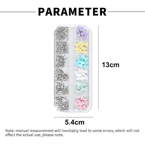 Nagelkonst Pärla Platt Botten Pärla Nagel Charm Guld Silver Vit Halvrund Nagelkonst Tillbehör Nagel Diamant Mix style3