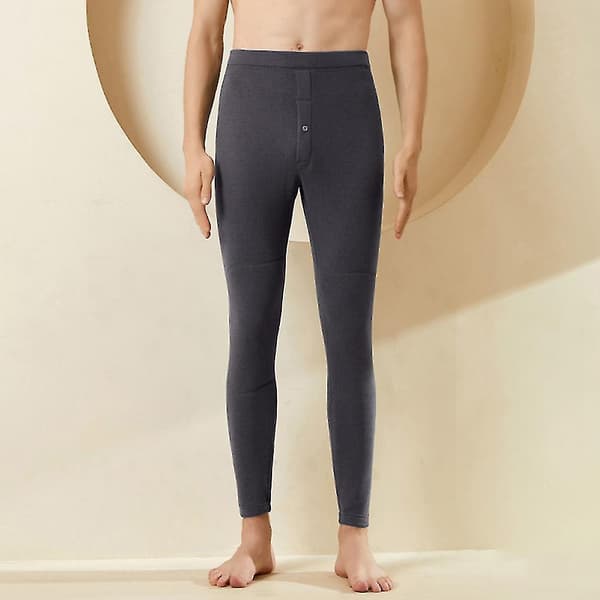 Vadderade tjocka höstbyxor herrarnas varma byxor vintertröja linjebyxor foderbyxor 2XL 175-86A Light Grey