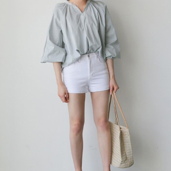 Damväska i enfärgad axelväska Casual vävd strandväska för pendling och semester Light Beige