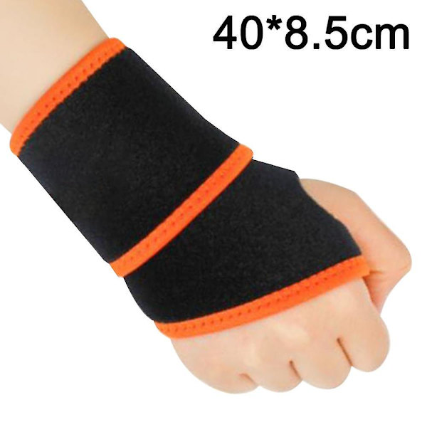 Sports Fitness Wrap Håndledsbind, Justerbart Håndledsbandage black orange(a pair)