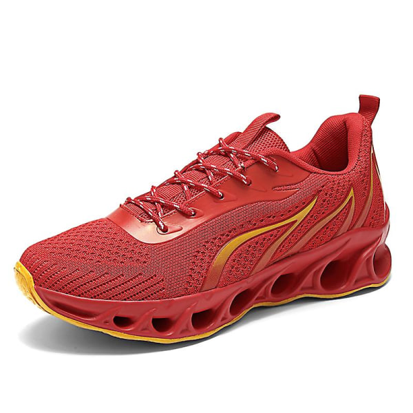 Herresko Flygende Vevde Fritidssko Pustende Joggesko Sportssko 8818 Red EU 39
