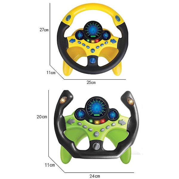 Simulasjonsratt Leker for Barn Simulasjon Pedagogisk Ratt Leker for Barn yellow