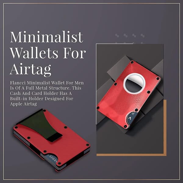 Herr Minimalistisk Kolfiber Vit Framficka Plånbok Med Pengaclip - Grön
