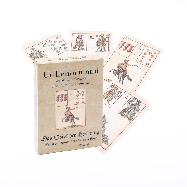 Nyeste clair de lenormand orakelkort skjebnespådom tarotkort brettspill med online guidebok for voksne barn spill Multicolor