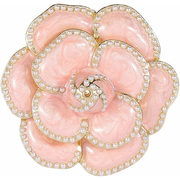 Emalje Blomster Broche Til Kvinder Kamelia Perle Broche Elegant Petal Nål Broche Bryllupsfest Broche Gave