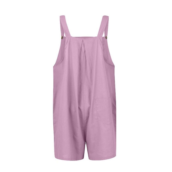 Dam ärmlös justerbar overall jumpsuit Purple XL