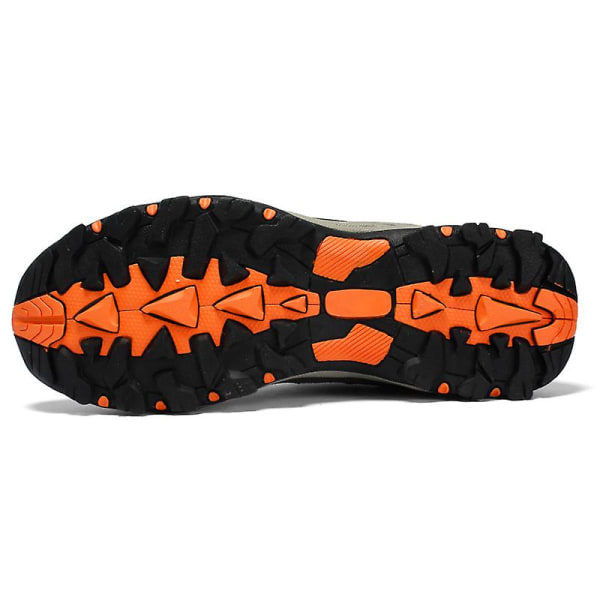 Herre Dame Vandresko Lav Top Sneakers Til Udendørs Trailløb Trekking Vandring 3D6136 GrayOrange EU 43