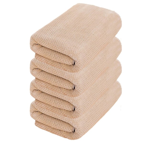 Snabbtorkande badhandduksset (70*140cm) Mycket absorberande, texturerad väv badhanddukar. (set om 4,grön) Curry