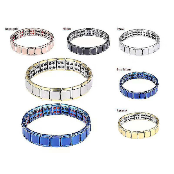 Elegant magnetisk armbånd til mænd, metal udskiftelige armbånd til smertelindring karpaltunnelsyndrom Rose Gold