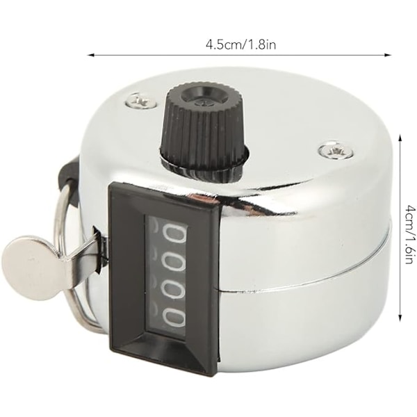 5 stk 4-sifret Teller Clicker, Manuell Mekanisk Håndholdt Pitch Click Counter, Tally Counter for Skolesportsarrangementer Stack