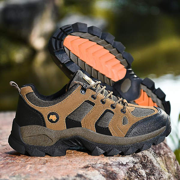 Herrsneakers Lågtopps Vandringsskor För Utomhusspårning Vandring Promenader 102 Brown EU 44