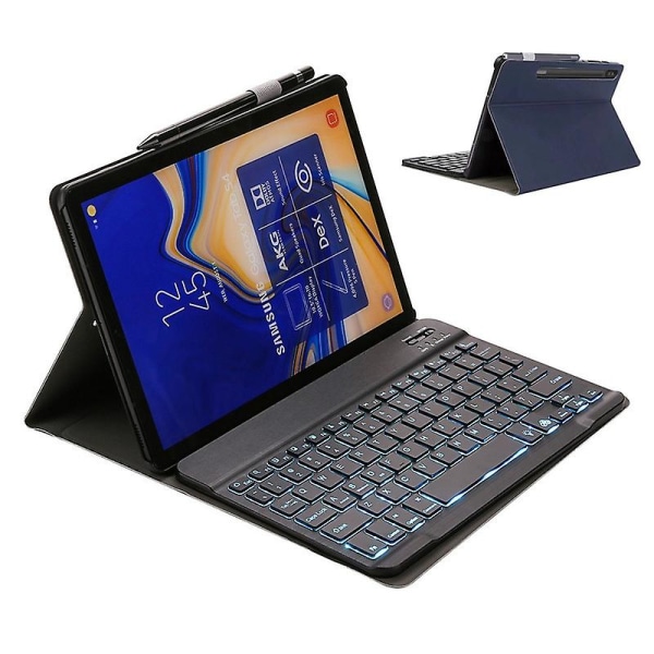Lämplig för Samsung Tablet Tab S6 10.5 T860/t865 Bluetooth case Touch-bakgrundsbelysning blue