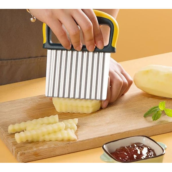 Potatis , vågskuren pommes frites hyvel potatis morot hackare grönsaker crinkle