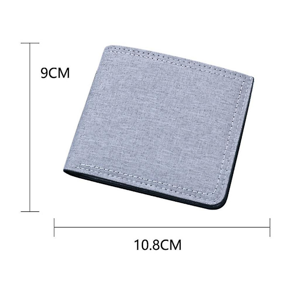 Herr Multifunktionell Denim Plånbok Lätt Bärbar Kreditkortshållare Mynt Gray Wihte