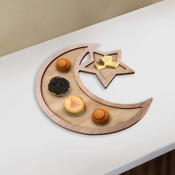 Ramadan Brett Serveringsfat For Hjemmefest Mat Dessert Holder Dekor