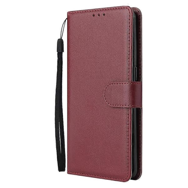 Multifunktionellt läderfodral med 3 kortplatser för Samsung Galaxy A53 5G Wine Red