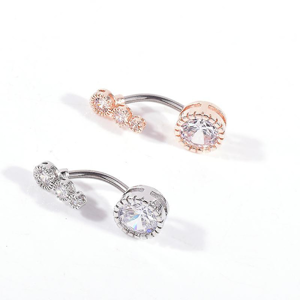 10 stk. Sexet 4 Zircon Navle Ring Krystal Zircon Navle Navle Navle