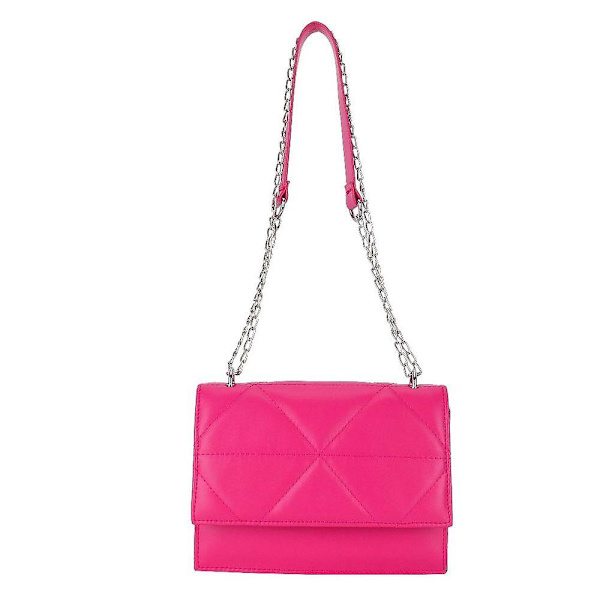 Ny Joker Väska Enfärgad Kedja Liten Väska Konstläder Axelväska Rose pink
