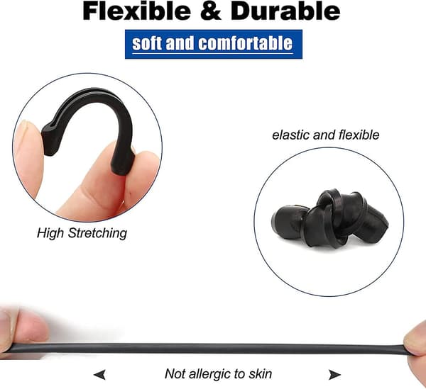 6 Par Silikone Brille Stangspids Ærmeholder, Skridsikker Elastisk Glas
