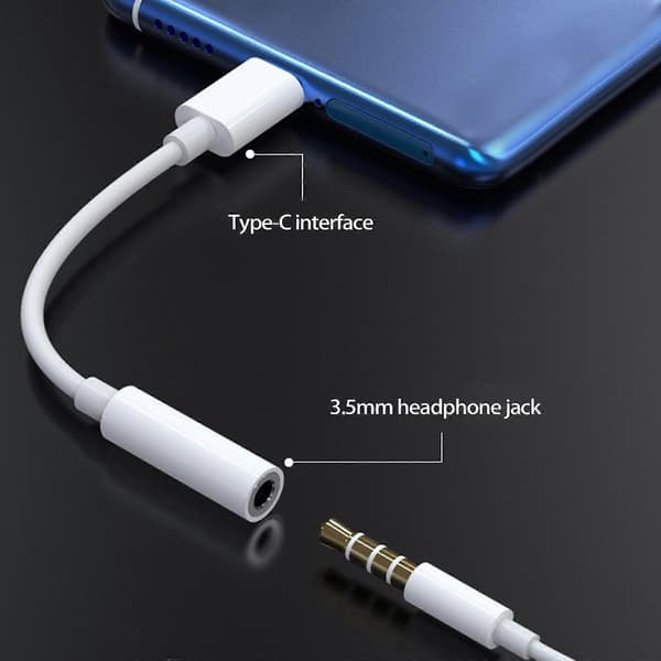 USB Type C - 3,5 mm:n aux-sovitin Type-c 3 5 -liitäntä Äänikaapeli Kuulokekaapeli