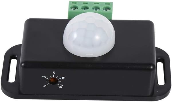 Body Security Motion Sensor Detektor Bryter med Motion Timer-funksjon for LED-lysstripe (DC 12V / 24V)