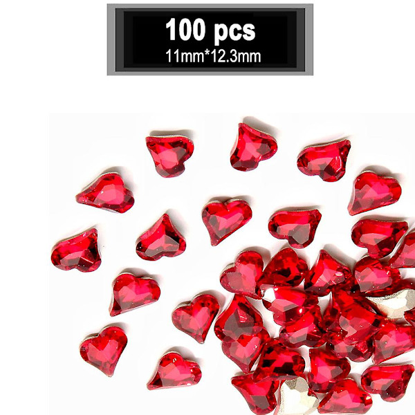 Rhinestones 100 st blandade former Glas Rhinestones Kristallpärlor för nagel Smycken Hantverk Kläder Skor Kostym Kläder style2