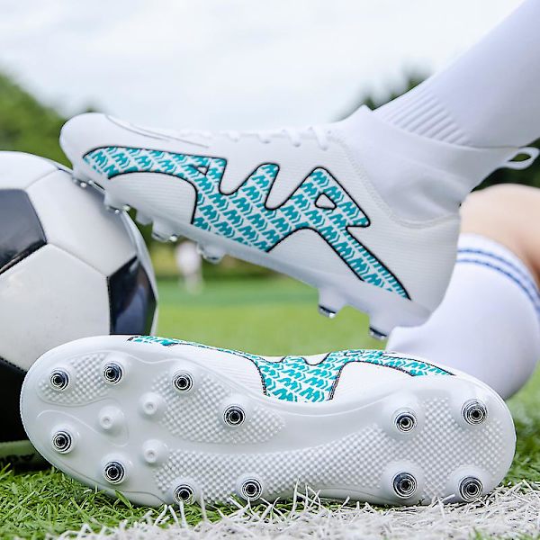 Fotballsko for menn, sklisikre fotballsko, knotter, gressfotballsko Yjck15-1 White EU 35