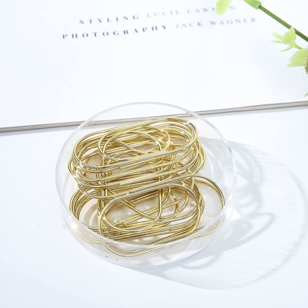Jumbo Gemklämma 20 st, 50 mm/1,97 tum Guld Stor Gemklämma Kontorsmaterial Pappersvaror (guld)
