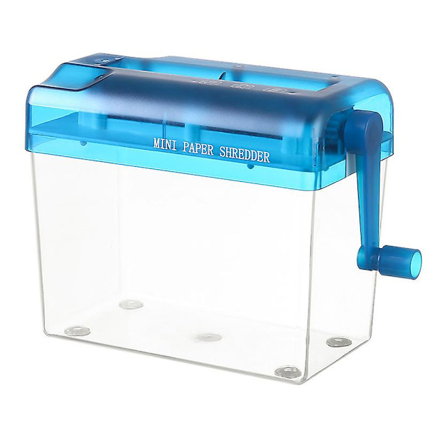 Manuell Makuleringsmaskin, A6 Bærbar Mini Manuell Papirkutter Egnet For Kontor Hjem Skole (rosa) blue