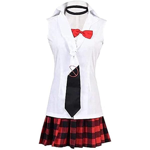 Anime Junko Enoshima Cosplay Kostym Polyester Uniform Kostym Dräkt 3XL
