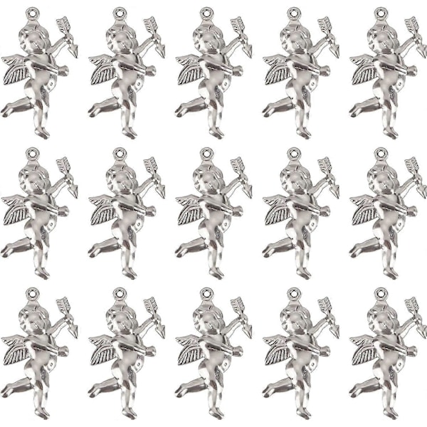 1 Ask 50 st Cupid-berlocker, Skyddsängelberlocker, 316 Rostfritt Stål, Kärleksberlocker, Fe-ängelberlocker