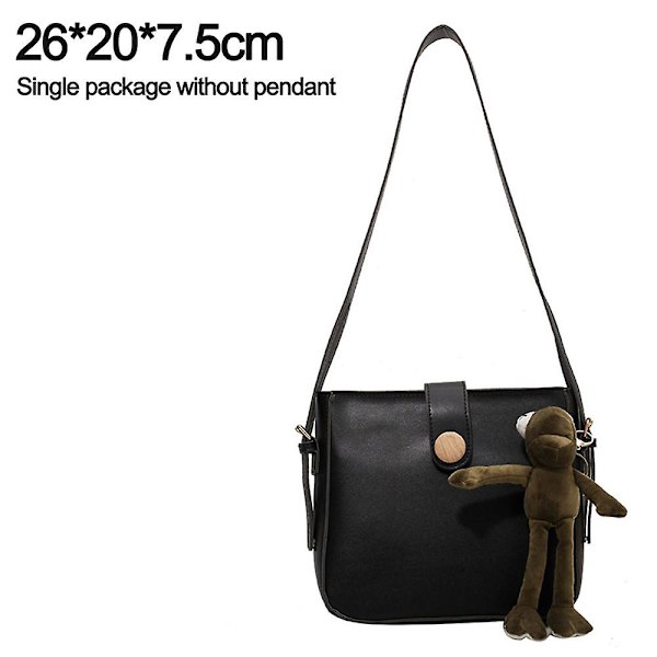Crossbody Vesker For Stropp Håndveske Crossbody Sling Vesker For Kvinner| Vegansk Skulderveske i Lær black