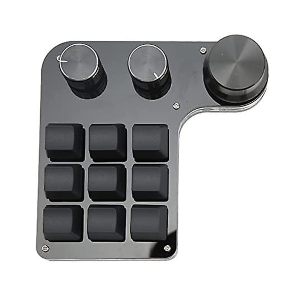 Mini Gaming Tastatur 9 Taster 3 Knapper Med RGB Baggrundsbelyst Programmerbar Genvejstast Tastatur Til Musik Kontor Medier