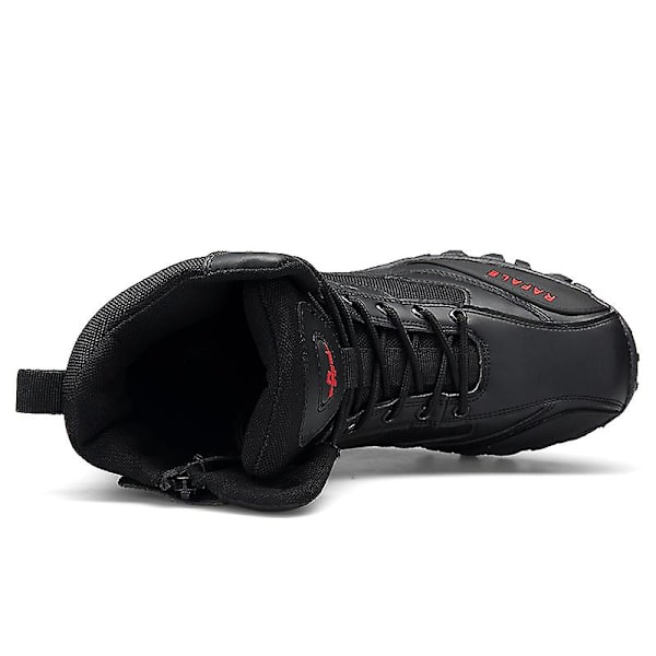 Herre High Top Taktiske Militærstøvler Udendørs Åndbare Mesh Sneakers 0L523 Black EU 44