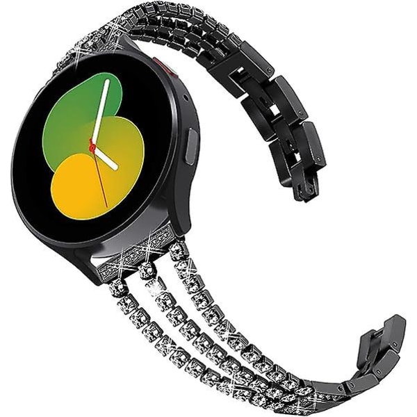 Kompatibel för Samsung Galaxy Watch 4-rem 40 mm 44 mm, 20 mm-rem för Galaxy Watch Active 2-rem 40 mm 44 mm, för Garmin Vivoactive 3-rem, svart