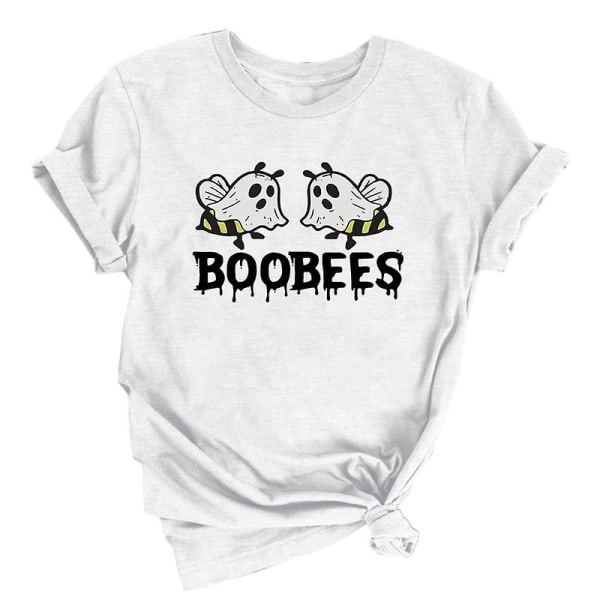 Bumble Bee T-shirt, Boo Bees Funny Halloween T-shirt White S