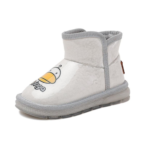 Flickor Snö Boots Vinter Varma Skor Vattentät Övre Fr2655 Gray EU 34