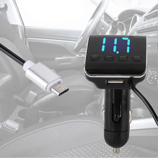 Q10 Bil MP3 Dekodning FM Bluetooth Mobiltelefon Oplader til iPhone/Android/iPad Black
