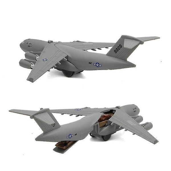Alloy Sound And Light Pullback Aircraft Military Model C17 Overlord Transport Aircraft Fighter Jet Barnens Leksak Flygplan light green