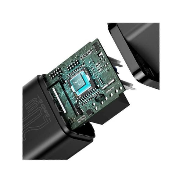 USB-C 20W Sektorlader med USB-C/Lightning-kabel Black