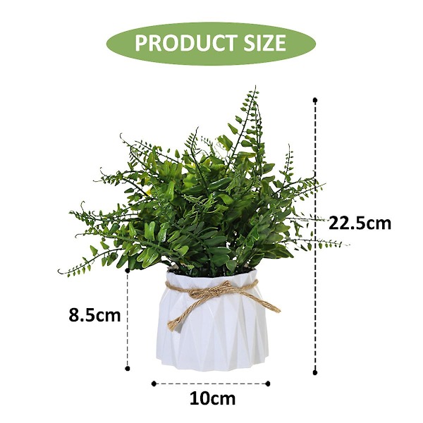 Plastpotter, Gresskuler, Grønne Planter, Potteplanter, Simuleringsblomster, Kreative Ornamenter, Kunstige Planter style2