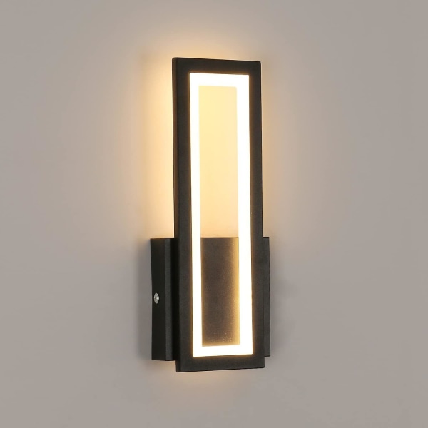 Inomhus LED-vägglampa, 16W enkel fyrkantig LED-vägglampa, modern dekorationsbelysning LED-vägglampa för vardagsrum, sovrum, hall varmvit