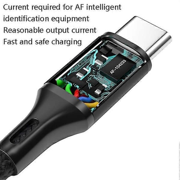 4 stk. 2.4A USB-C / Type-C til USB Flettet Hurtiglading Synkroniseringsdatakabel Blue 2m