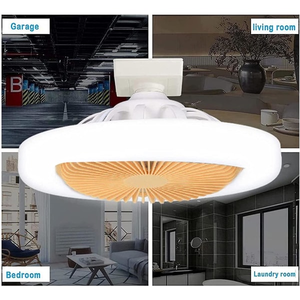 Takfläkt med integrerat ljus | 30w led ljus infälld takfläkt för inomhus | 3-bladsfläkt med snurrskydd för köksbadrum