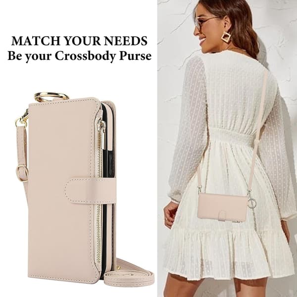 Crossbody pung læderetui til iPhone 11 Pro Max / 11 Pro / iPhone 11 White For iPhone 11 Pro Max