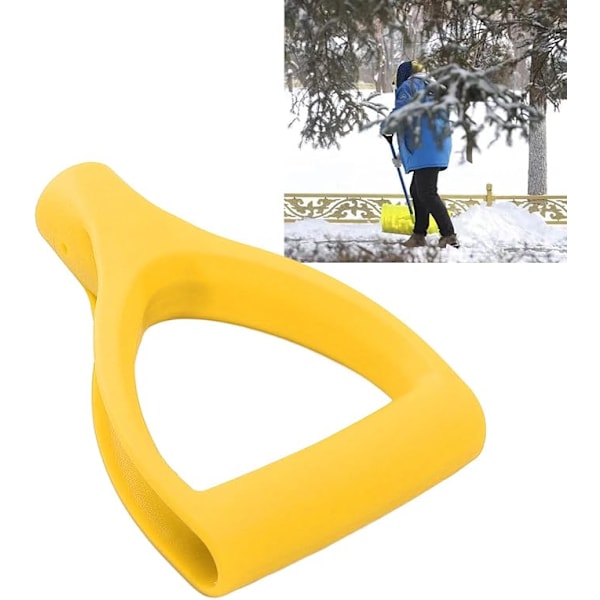 D-spadehandtak indre diameter på 3,2 cm/1,26\" erstatningsspadehandtak i plast for graving og ripping (gul)