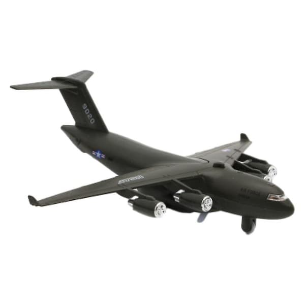 Alloy Lyd Og Lys Pullback Fly Militær Model C17 Overlord Transportfly Jagerfly Børnelegetøjsfly dark green