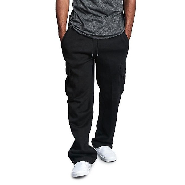 Miesten Muoti Urheiluhousut Kiristysnyörillä Plus Koko S-4xl Black M
