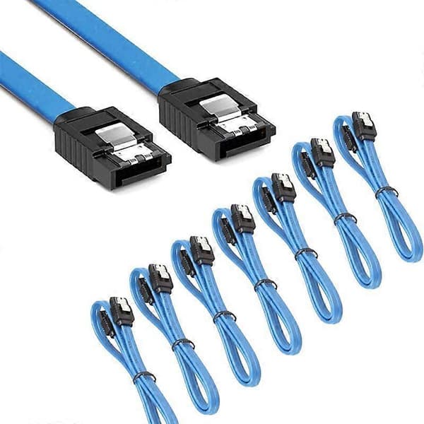 40cm SATA Datakabel 6.0Gbps Blå Ändar Anslutningsbar Seriell SATA Hårddiskkabel SATA 3.0 SSD Datakabel
